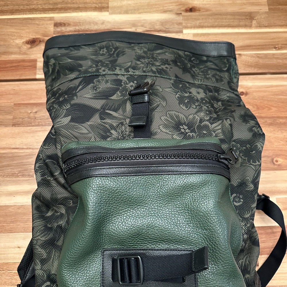 Coach Green and Black Floral Men's or Women’s Backpack